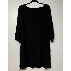 Gap Black Dress Womens Medium pockets V-Back Dark‎ Academia Preppy Boho Goth